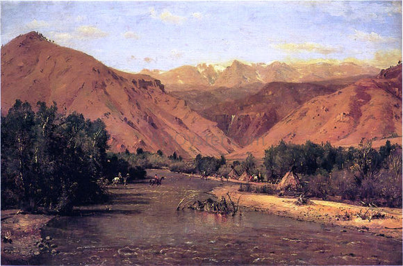  Thomas Worthington Whittredge Indian Encampment on the Platte (II) - Art Print