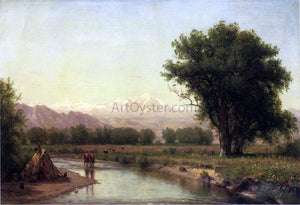  Thomas Worthington Whittredge Indian Encampment on the Platte (III) - Art Print