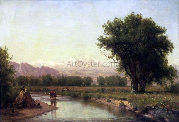  Thomas Worthington Whittredge Indian Encampment on the Platte (III) - Art Print
