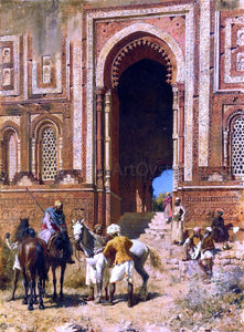  Edwin Lord Weeks Indian Horsemen at the Gateway of Alah-ou-din, Old Delhi - Art Print
