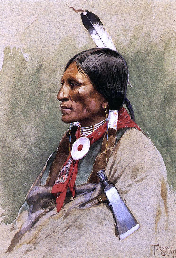  Henry F Farney Indian Portrait - Art Print