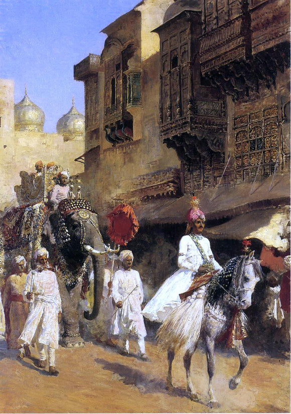  Edwin Lord Weeks Indian Prince and Parade Ceremony - Art Print