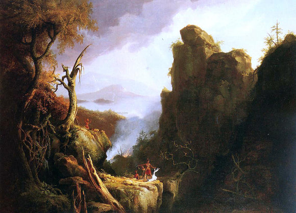  Thomas Cole Indian Sacrifice - Art Print