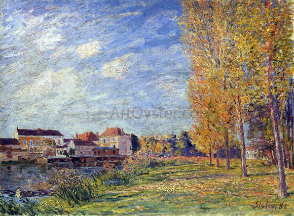  Alfred Sisley Indian Summer at Moret - Sunday Afternoon - Art Print