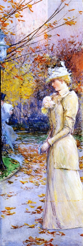  Frederick Childe Hassam Indian Summer in Madison Square - Art Print