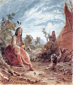  Seth Eastman Indians in Camp - Art Print