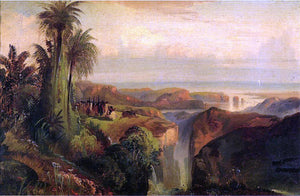  Thomas Moran Indians on a Cliff - Art Print