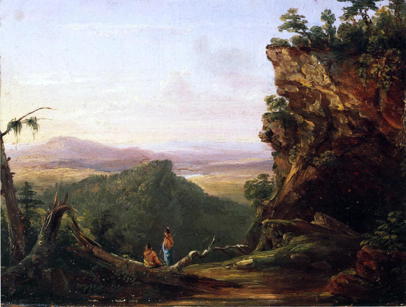  Thomas Cole Indians Viewing Landscape - Art Print