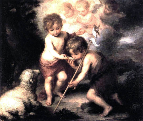  Bartolome Esteban Murillo Infant Christ Offering a Drink of Water to St John - Art Print