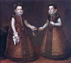  Alonso Sanchez Coello Infantas Isabel Clara Eugenia and Catalina Micaela - Art Print