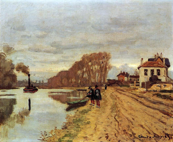 Claude Oscar Monet Infantry Guards Wandering along the River - Art Print