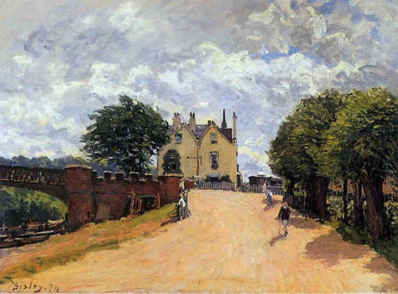  Alfred Sisley Inn at East Molesey with Hampton Court Bridge - Art Print