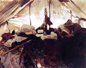  John Singer Sargent Inside a Tent in the Canadian Rockies - Art Print