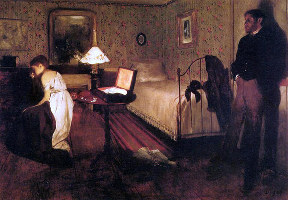  Edgar Degas Interior (also known as The Rape) - Art Print