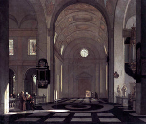  Emanuel De Witte Interior of a Baroque Church - Art Print