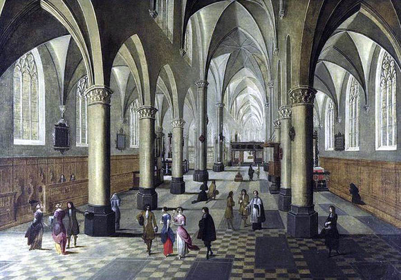  The Younger Peeter Neeffs Interior of a Cathedral - Art Print