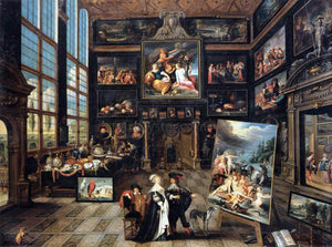  Cornelis De Baellieur Interior of a Collector's Gallery of Paintings and Objects d'Art - Art Print
