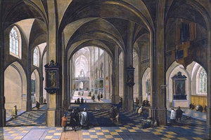  The Elder Peeter Neeffs Interior of a Gothic Cathedral - Art Print