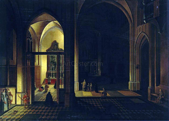  The Elder Peeter Neeffs Interior of a Gothic Church - Art Print