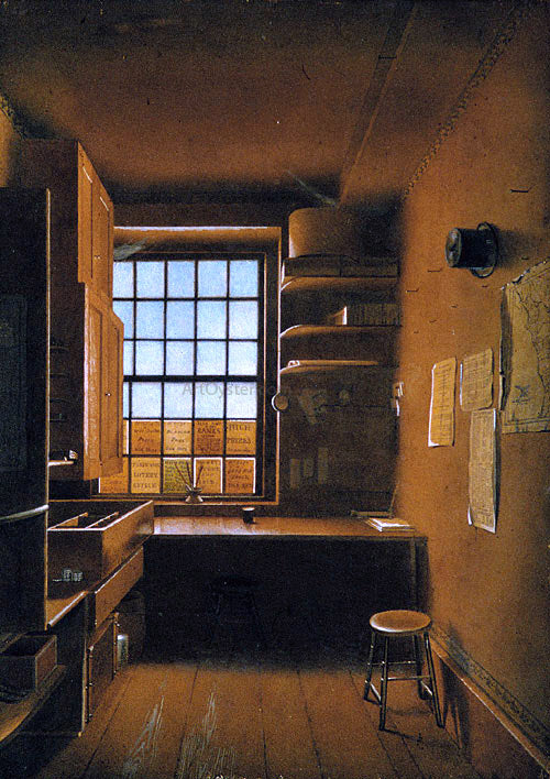  James Kidder Interior of a Lottery - Art Print