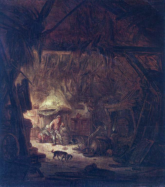  Isaac Van Ostade Interior of a Peasant House - Art Print