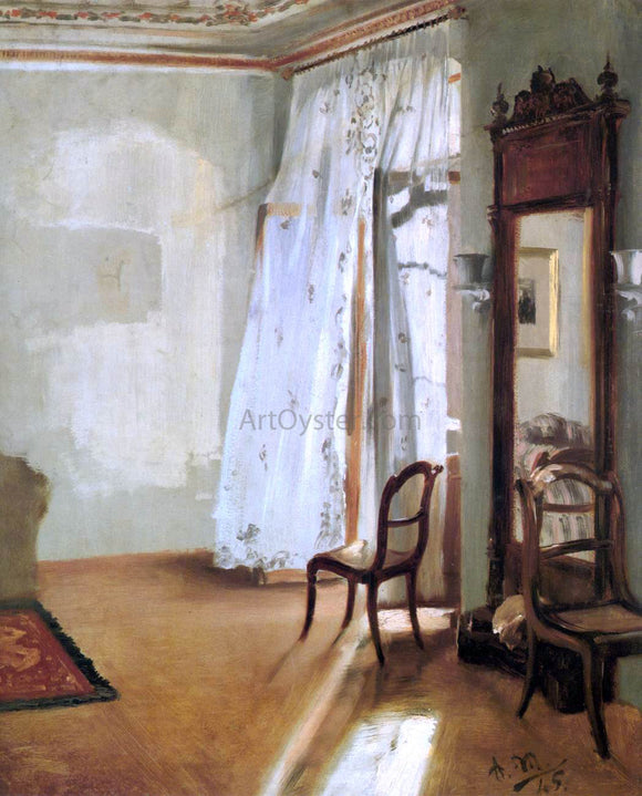  Adolph Von Menzel Interior of a Room with Balcon - Art Print