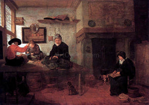  Quiringh Van Brekelenkam Interior of a Tailor's Shop - Art Print