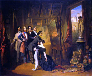  Auguste Glaize Interior of Bruyas's Study - Art Print