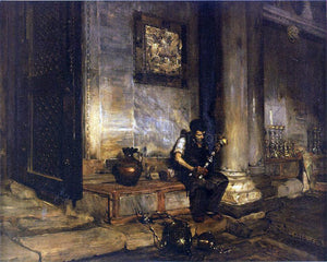  William Merritt Chase Interior of the Baptistry at St. Mark's - Art Print