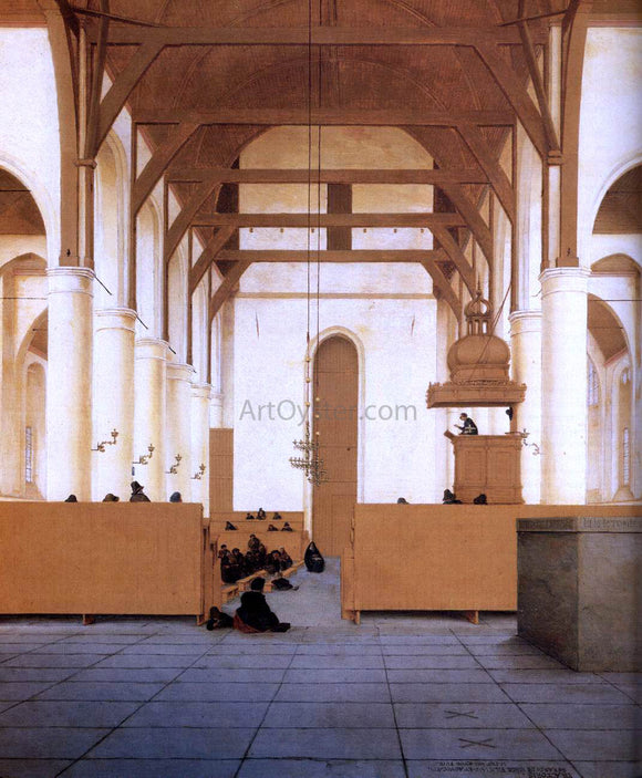  Pieter Jansz Saenredam Interior of the Church of St Odulphus, Assendelft (detail) - Art Print