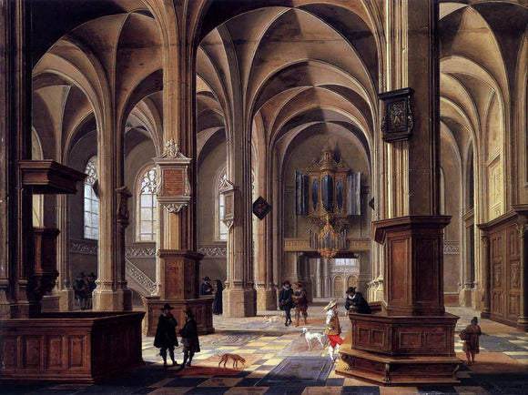  Bartholomeus Van Bassen Interior of the Cunerakerk, Rhenen - Art Print
