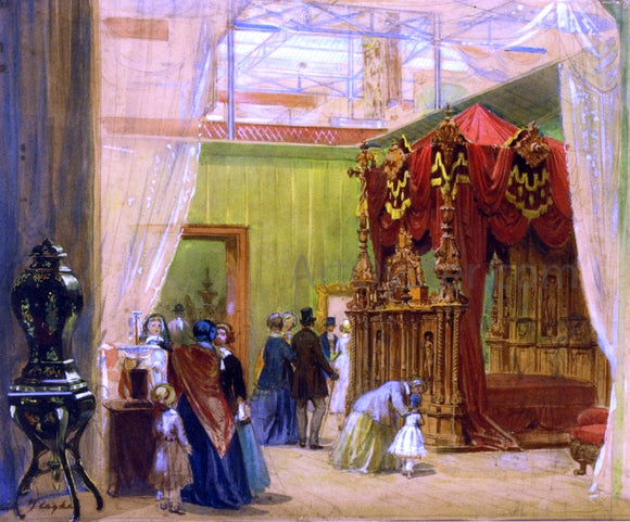  Louis Hague Interior of the Great Exhibition: The Austrian Court - Art Print