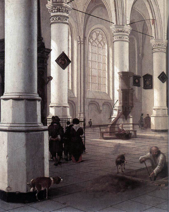  Hendrick Cornelisz Van Vliet Interior of the Nieuwe Kerk at Delft - Art Print