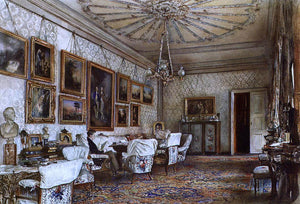  Rudolf Von Alt Interior of the Palais Lanckoronski, Vienna - Art Print