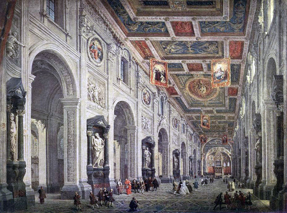  Giovanni Paolo Pannini Interior of the San Giovanni in Laterano in Rome - Art Print