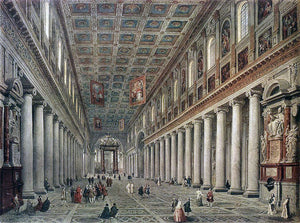  Giovanni Paolo Pannini Interior of the Santa Maria Maggiore in Rome - Art Print