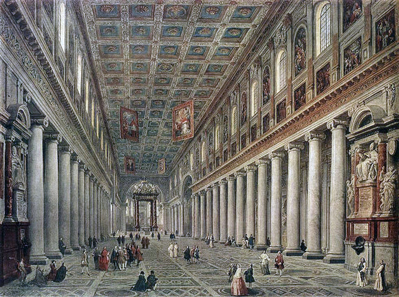  Giovanni Paolo Pannini Interior of the Santa Maria Maggiore in Rome - Art Print
