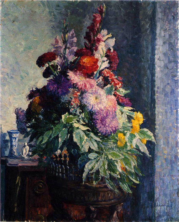  Henri Lebasque Interior with a Bouquet of Flowers - Art Print