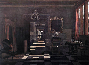  Emanuel De Witte Interior with a Woman at the Virginals - Art Print