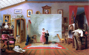  Thomas Le Clear Interior with Portraits - Art Print