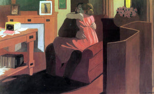  Felix Vallotton Intimacy (also known as Interior with Couple and Screen) - Art Print