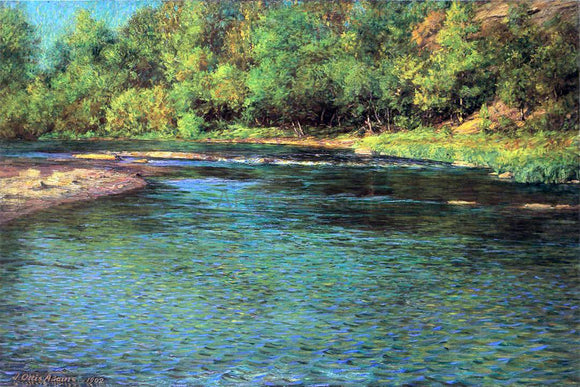  John Ottis Adams Iridescence of a Shallow Stream - Art Print