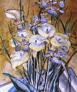  Maria Oakey Dewing Irises and Calla Lilies - Art Print