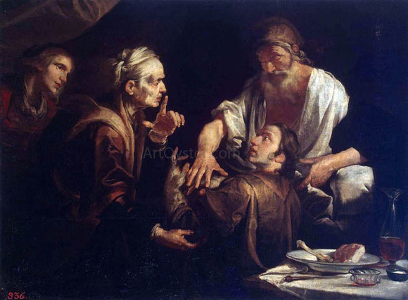  Gioacchino Assereto Isaac Blessing Jacob - Art Print