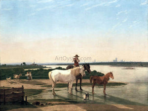  Wilhelm Von Kobell Isar Landscape near Munich - Art Print
