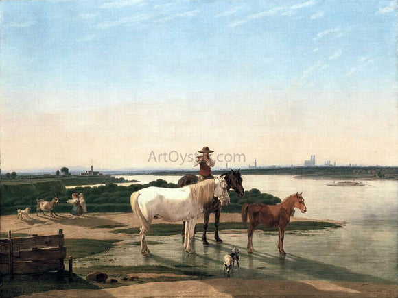  Wilhelm Von Kobell Isar Landscape near Munich - Art Print
