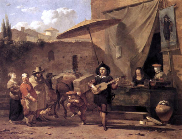  Karel Dujardin Italian Comedians - Art Print