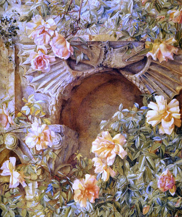  Henry Roderick Newman Italian Grotto (also known as Roses and Dragons) - Art Print