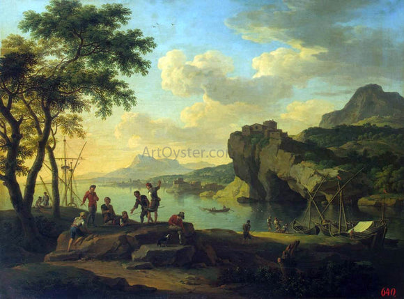  Jacob De Heusch Italian Harbour - Art Print