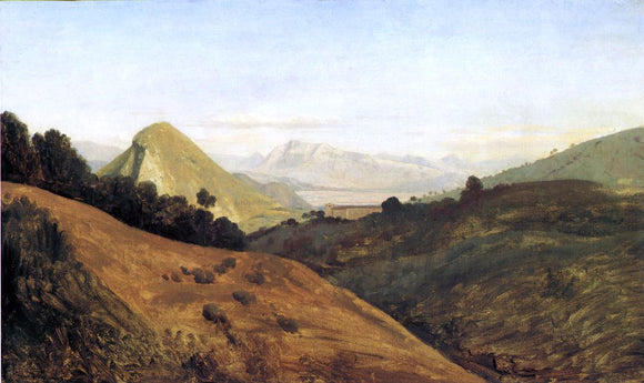  Theodore d Aligny Italian Hills at Dawn - Art Print